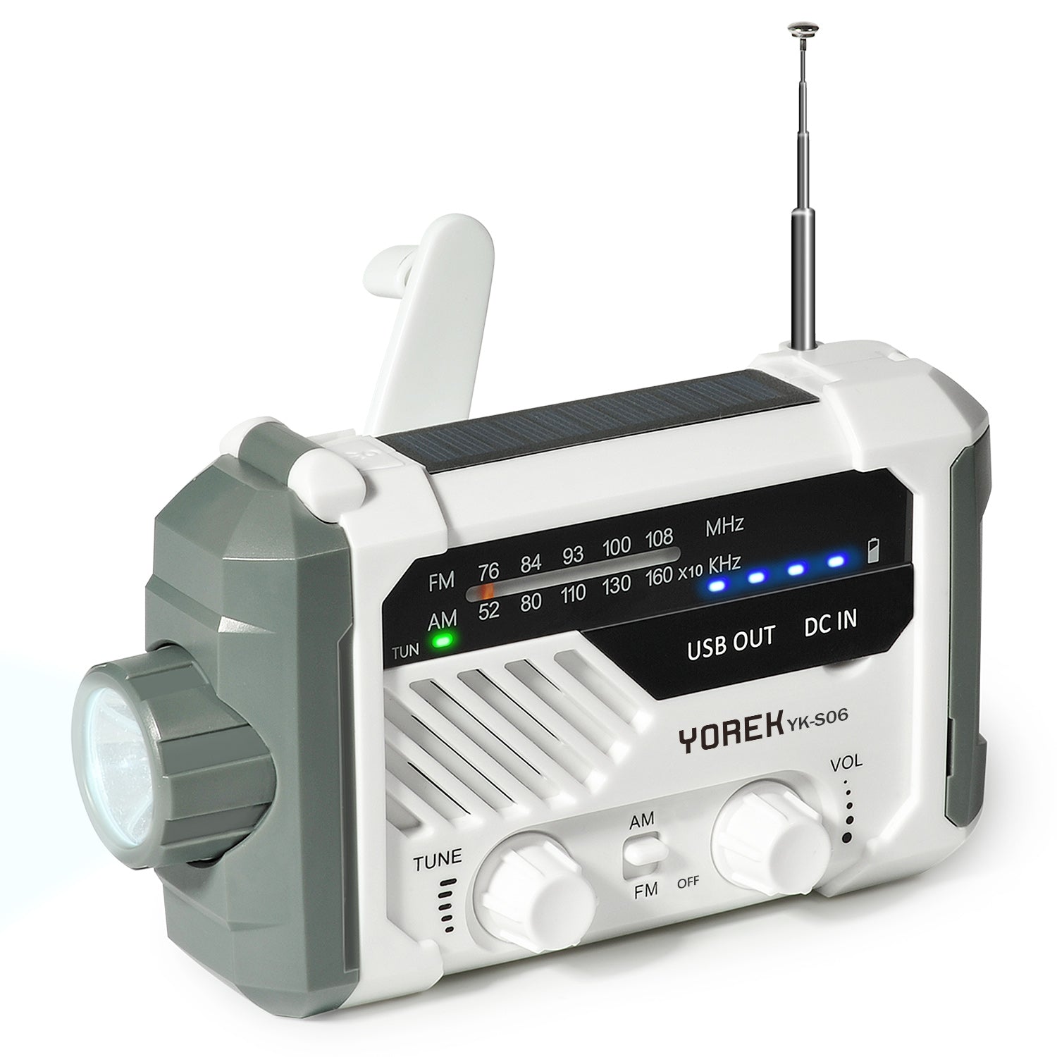 Radio de survie Multifonctions USB Solaire et Dynamo. Lampe et chargeu –  1OutdoorLife