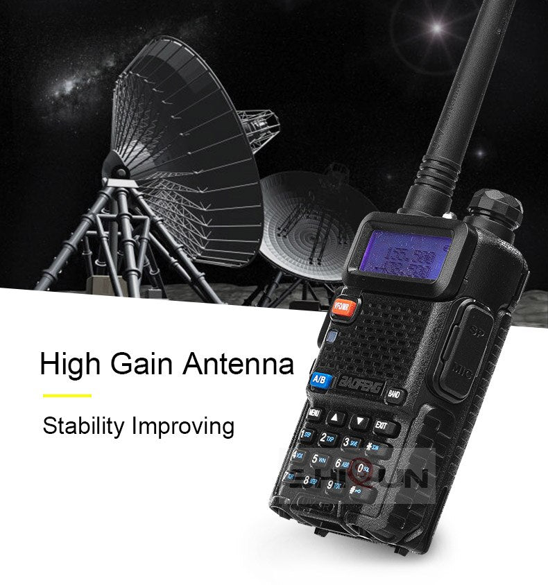 Walkie-talkie Baofeng UV-5R - 8W VHF UHF, émetteur-récepteur avec oreillette