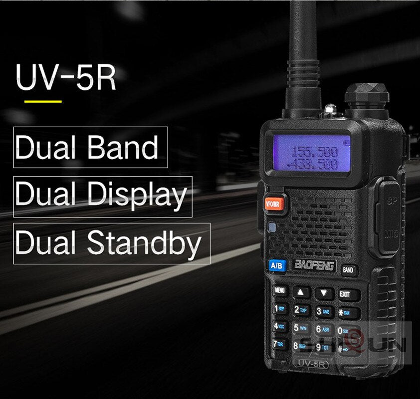 Walkie-talkie Baofeng UV-5R - 8W VHF UHF, émetteur-récepteur avec oreillette