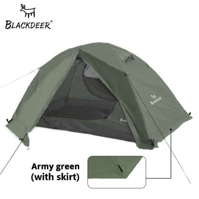 Blackdeer – tente de randonnée pour 2 personnes 4 saisons Double couche étanche Army