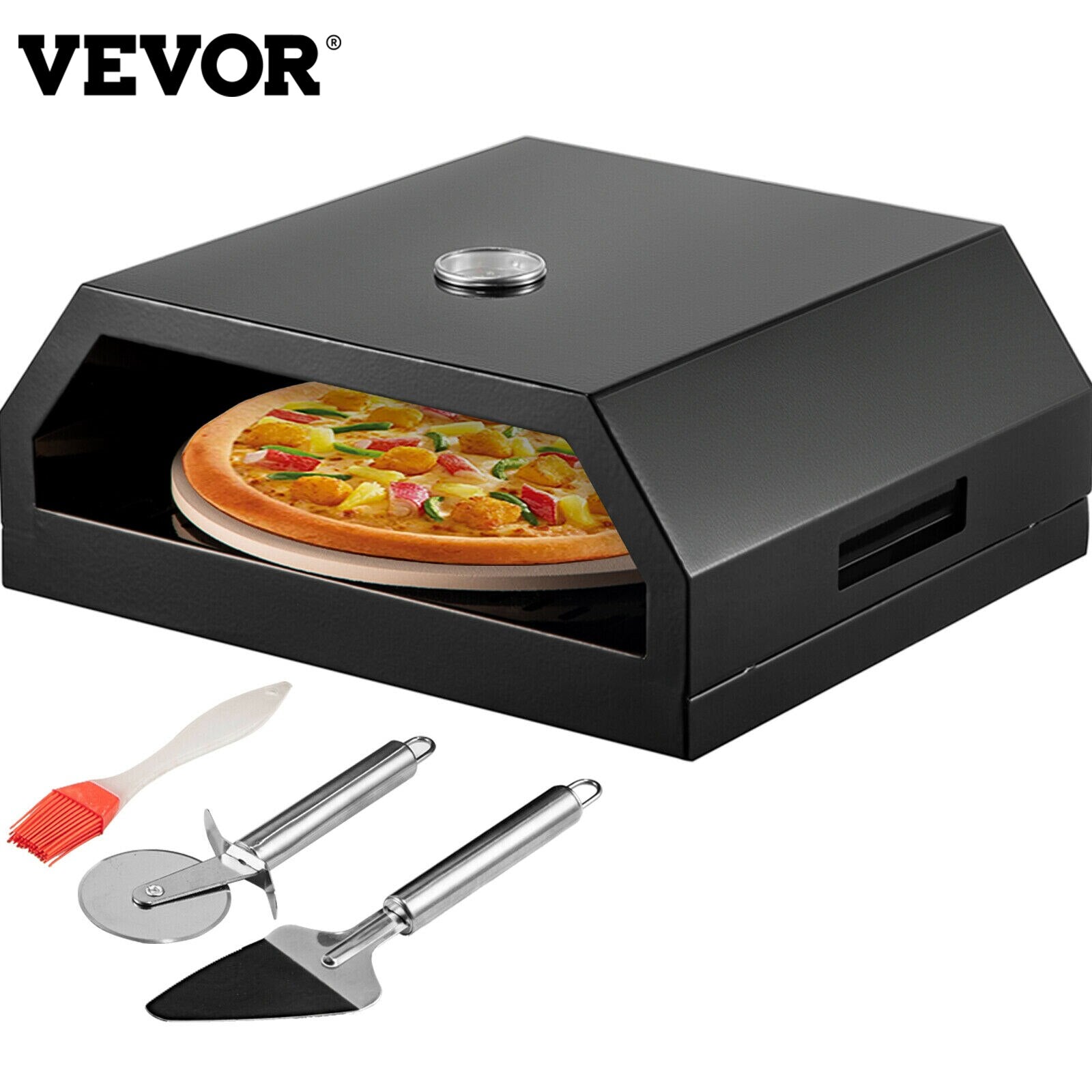 VEVOR – four à Pizza 12 "en plein air, Machine en acier inoxydable, température comprise entre 75 et 450 ℉, pour fêtes sur la plage, Camping, Commercial