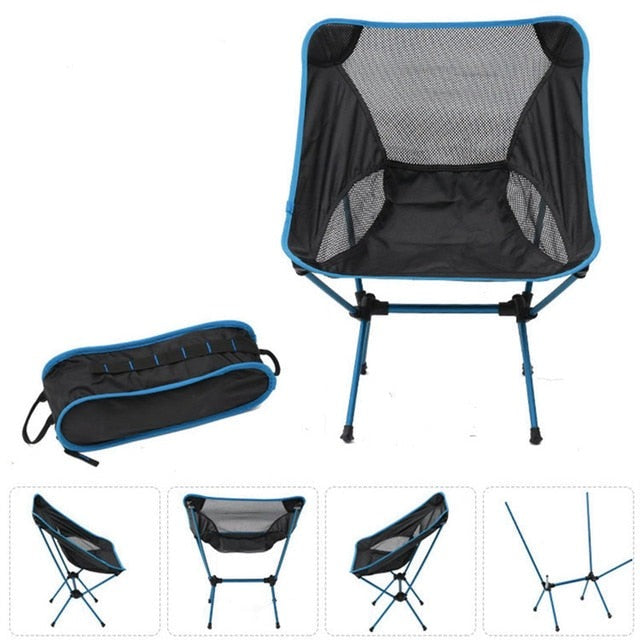 Chaise lunaire pliante et Portable, ultralégère, amovible, pour Camping, plage, pêche, voyage, randonnée, pique-nique.