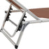Chaise longue pliable avec auvent Aluminium et textilène Marron