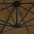 Parasol en porte-à-faux avec mât en acier Taupe 250x250 cm
