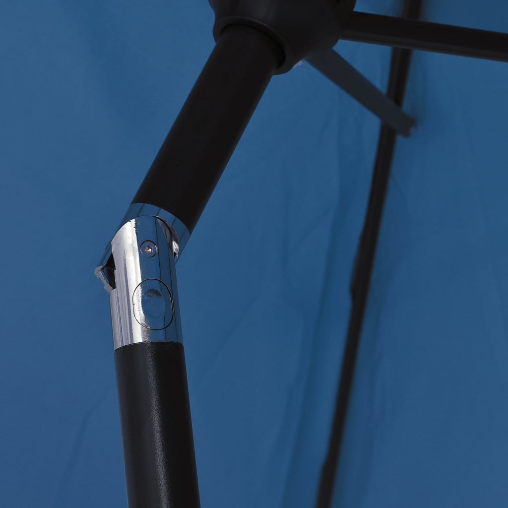 Parasol d'extérieur avec poteau en métal 300 cm Azuré