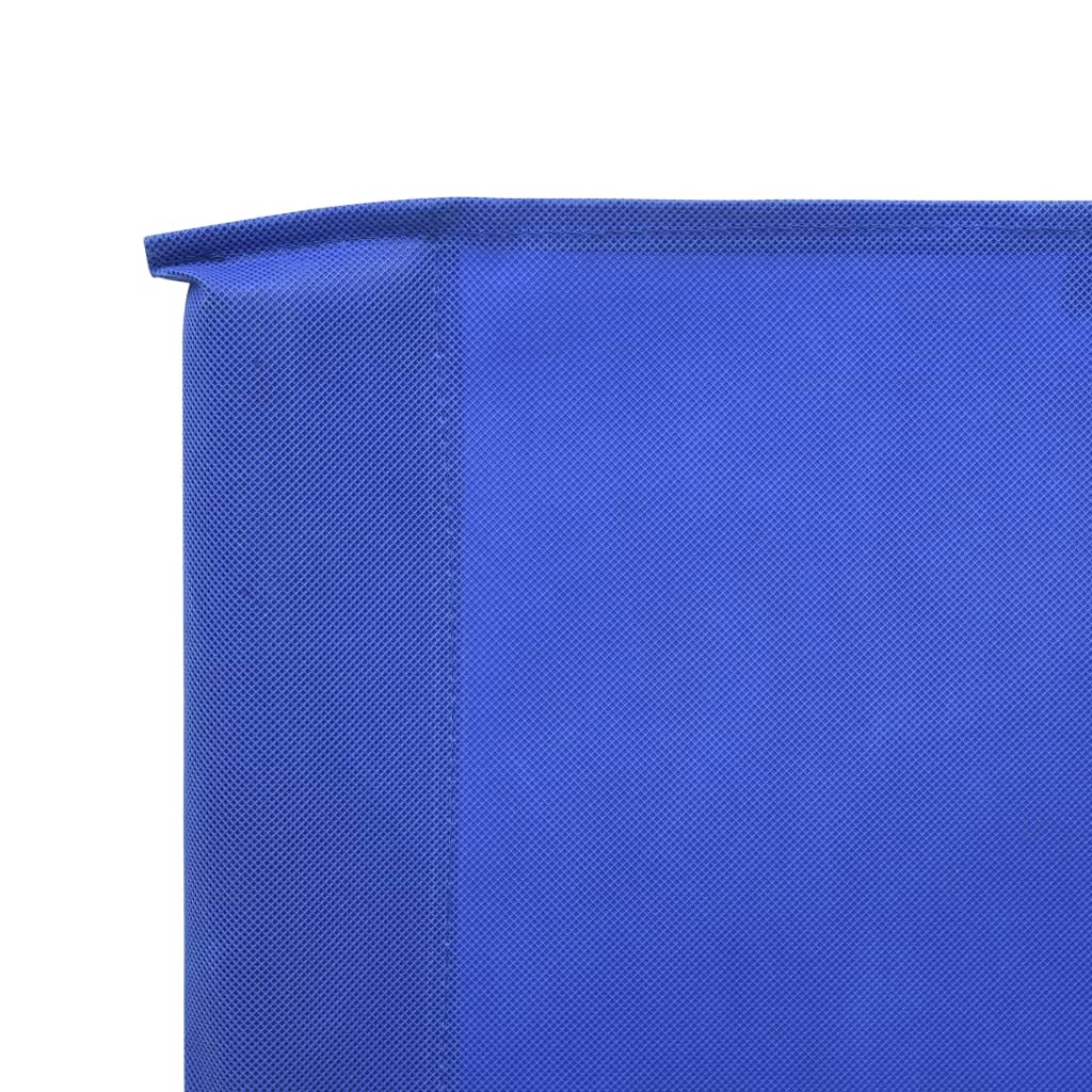 Paravent 3 panneaux Tissu 400 x 160 cm Bleu azuré