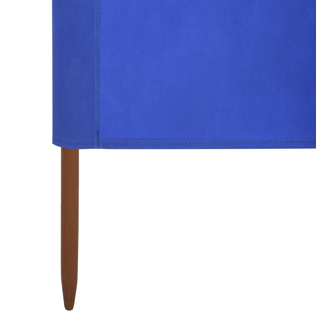 Paravent 3 panneaux Tissu 400 x 160 cm Bleu azuré