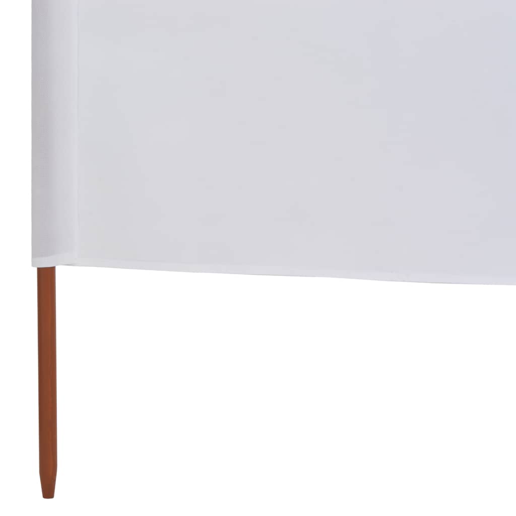 Paravent 6 panneaux Tissu 800 x 120 cm Blanc sable
