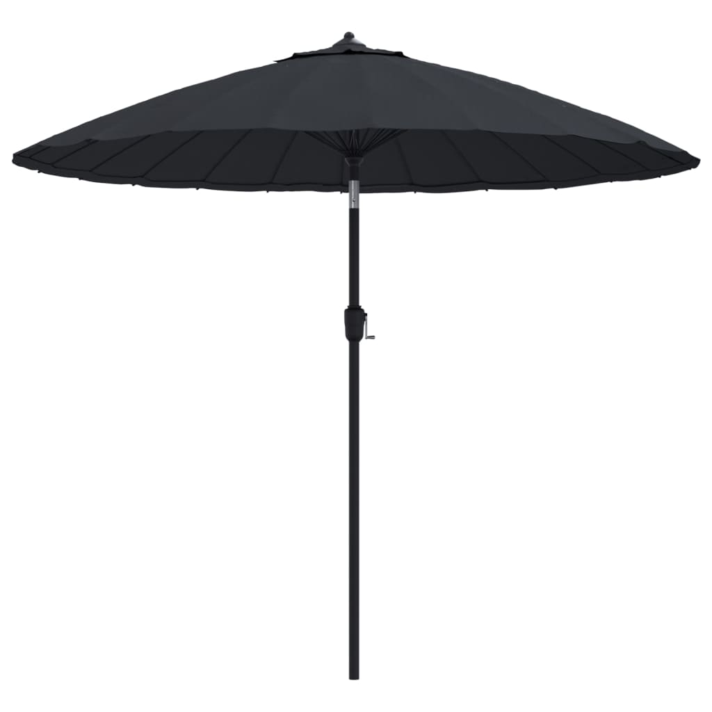 Parasol d'extérieur avec mât en aluminium 270 cm Noir