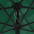 Parasol avec LED et mât en aluminium 270 cm Vert