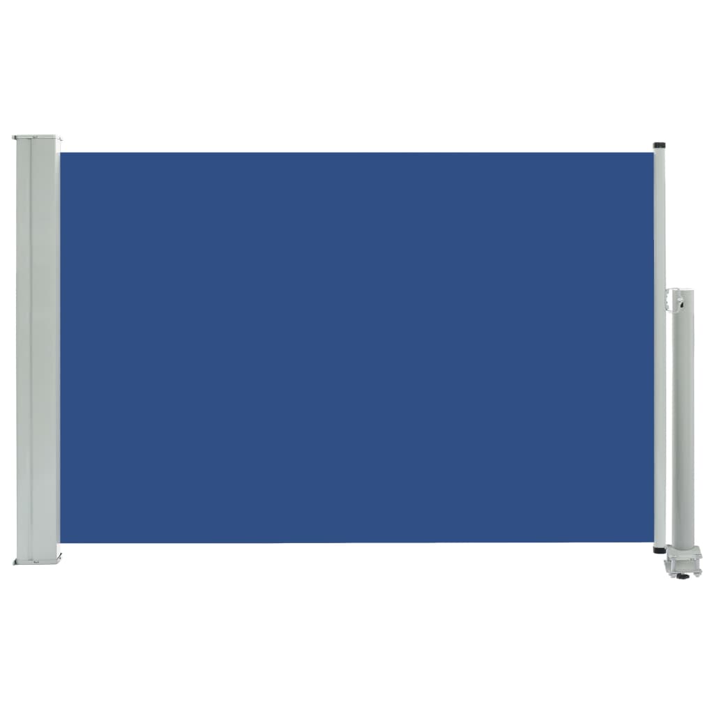 Auvent latéral rétractable de patio 60x300 cm Bleu