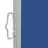 Auvent latéral rétractable de patio 60x300 cm Bleu