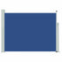 Auvent latéral rétractable de patio 100x500 cm Bleu