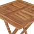 Table pliable de jardin 60x60x75 cm Bois de teck solide