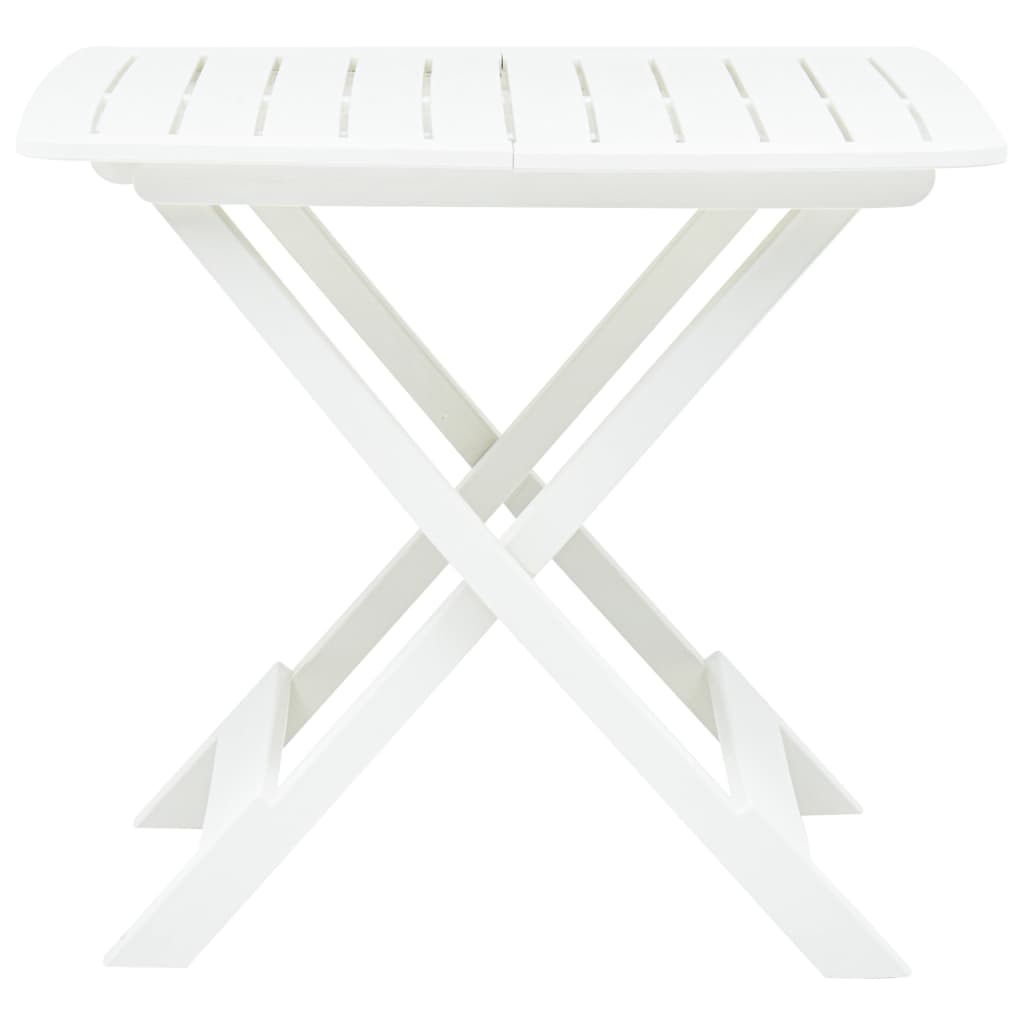 Table pliable de jardin Blanc 79x72x70 cm Plastique
