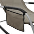 Chaise longue Textilène Taupe et gris