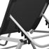 Chaise longue aluminium et textilène noir