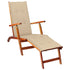 Chaise de terrasse avec repose-pied et coussin Acacia solide