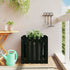 Jardinière avec design de clôture noir 60x60x60 cm pin massif