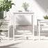 Table de jardin blanc 82,5x82,5x110 cm bois massif de pin