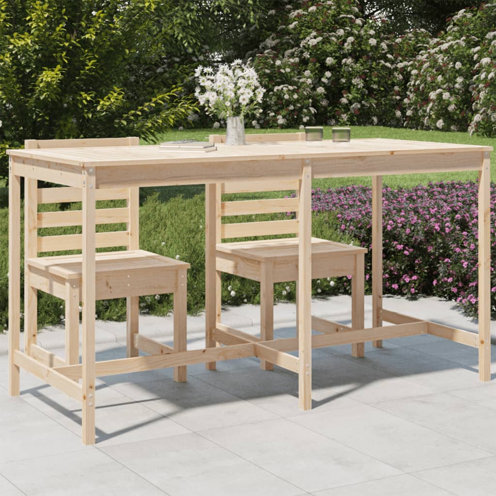 Table de jardin 203,5x90x110 cm bois massif de pin