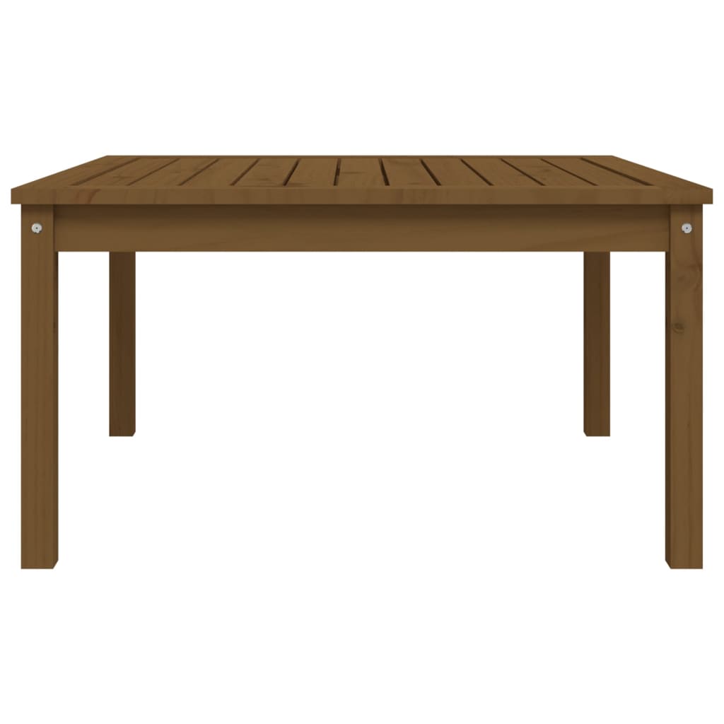Table de jardin marron miel 82,5x82,5x45 cm bois massif de pin