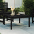 Table de jardin noir 82,5x82,5x45 cm bois massif de pin