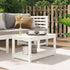 Table de jardin blanc 82,5x50,5x45 cm bois massif de pin