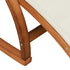 Chaise à bascule textilène blanc et bois de peuplier massif