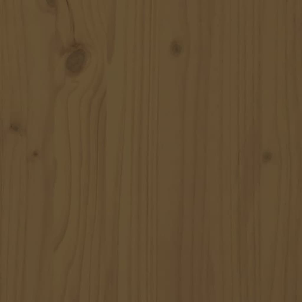 Jardinière marron miel 62x30x38 cm bois massif de pin