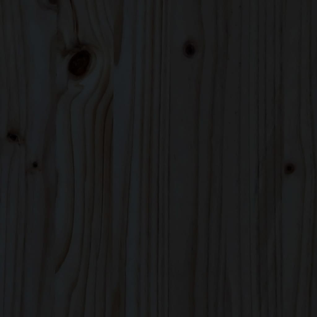 Jardinière noir 62x50x57 cm bois massif de pin