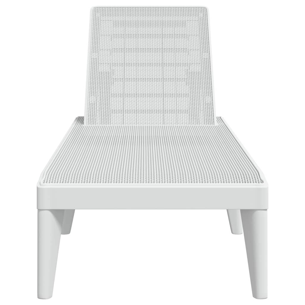 Chaise longue blanc 186x60x29 cm PP