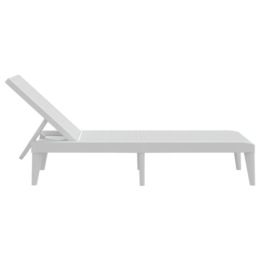 Chaise longue blanc 186x60x29 cm PP