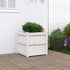 Jardinière blanc 50x50x50 cm bois de pin massif